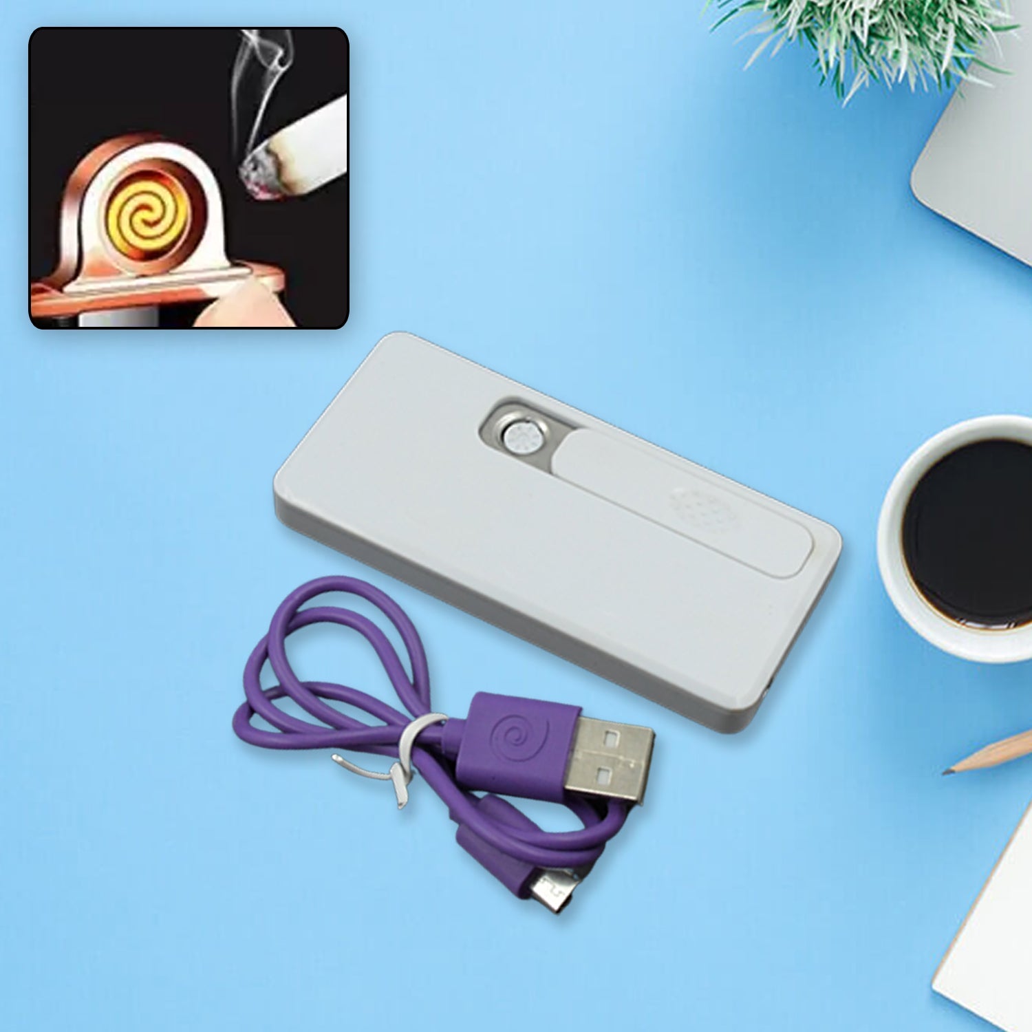8884 Stylish Electric USB Lighter for Men & Women, Regular Cigarettes Portable USB Rechargeable Flameless, Coil Slim Cigarette Lighter with Charging Cable, Windproof E lighter, Lighter for Smoking (1 Pc Mix Deisign & Color ) 8884 Stylish Electric USB Lighter for Men & Women, Regular Cigarettes Portable USB Rechargeable Flameless, Coil Slim Cigarette Lighter with Charging Cable, Windproof E lighter, Lighter for Smoking (1 Pc Mix Deisign & Color )